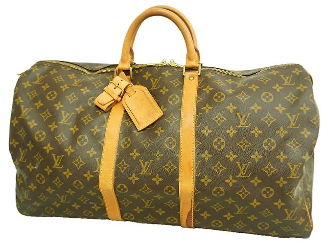 Louis Vuitton Boston Monogram Keepall 55 Marrone