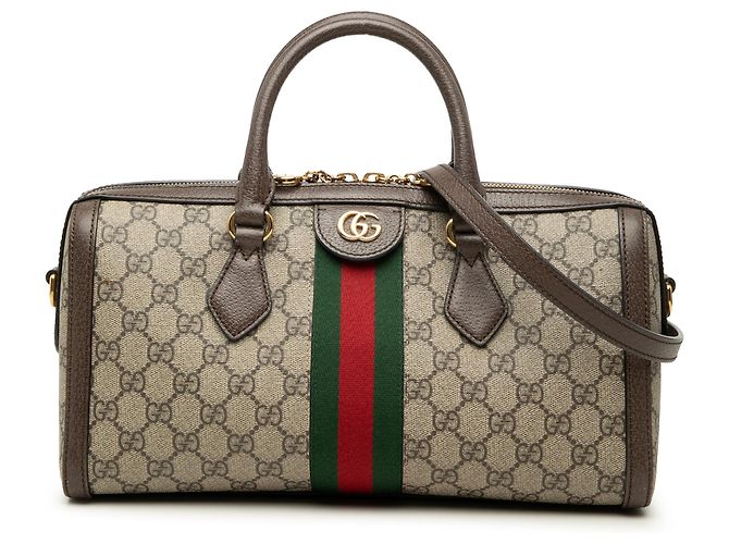 Borsa Gucci Beige Medium GG Supreme Ophidia Top Handle