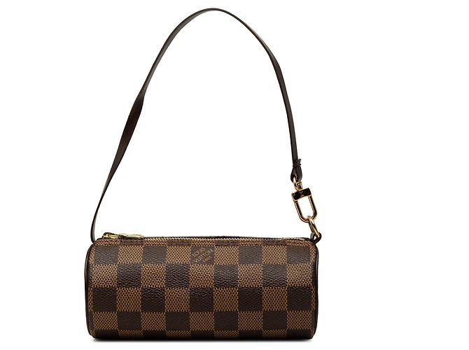 Louis Vuitton Brown Damier Ebene Papillon Pochette Marrone