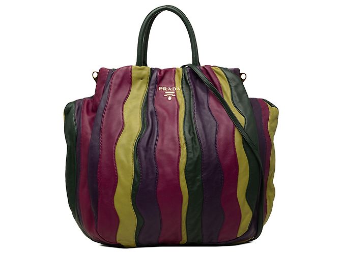 Prada Multi Multicolor Nappa Waves Satchel Multiple colors