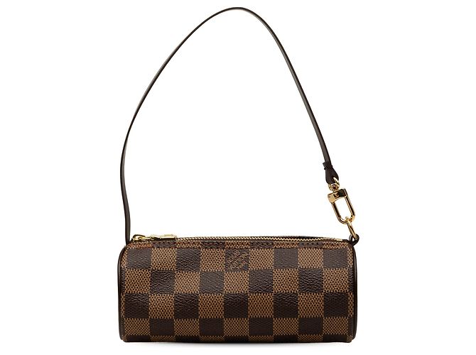 Louis Vuitton Brown Damier Ebene Papillon Pochette Marrom