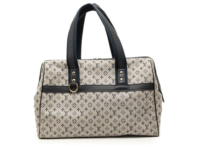 Louis Vuitton Gray Monogram Mini Lin Josephine GM Marrone Grigio