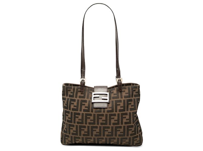 Borsa a tracolla Fendi Brown Zucca Canvas Marrone