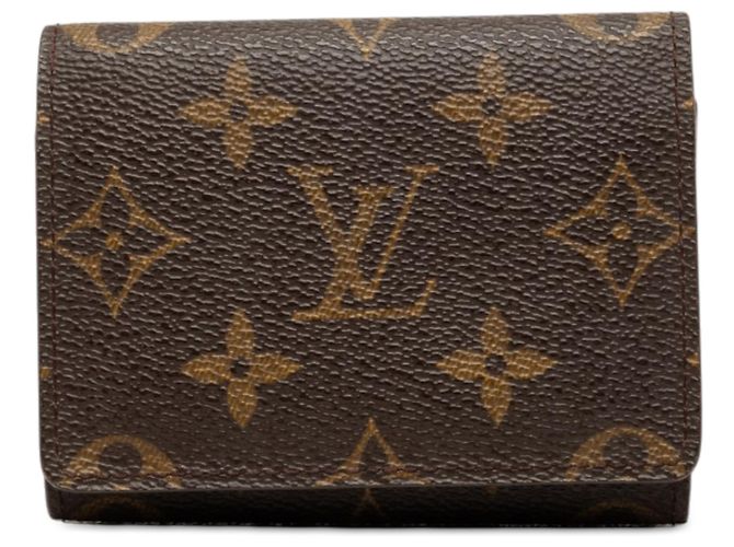 Louis Vuitton Brown Monogram Envelope Visitenkartenetui Braun