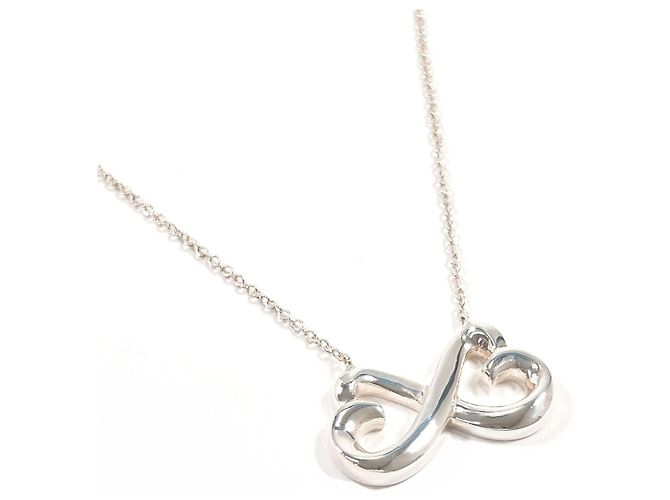 Tiffany & Co Tiffany Double Loving Heart Halskette Silber