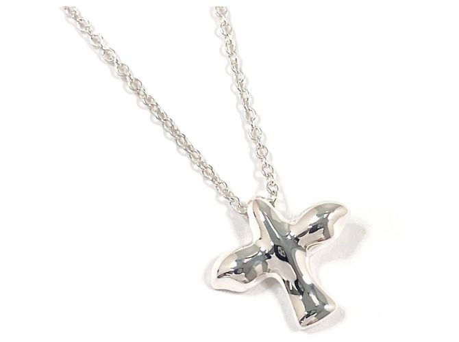 Tiffany & Co Collana Tiffany Bird Cross Elsa Peretti Argento