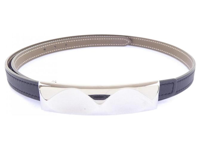 Hermès Cinturón reversible Hermes Infini 13mm Negro Beige
