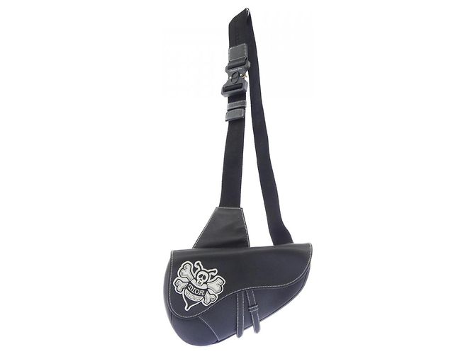 Borsa Christian Dior Saddle Shawn Stussy Nero