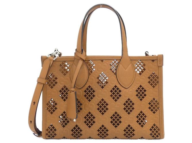 Gucci GG Lederhandtasche Braun