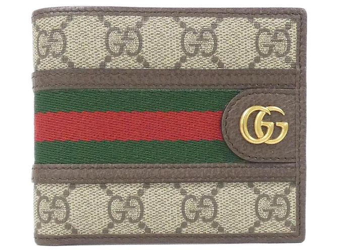 Gucci Ophidia Bi-Fold Wallet Brown Beige