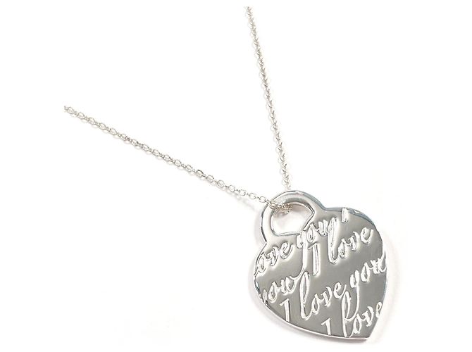 Tiffany & Co Collana Tiffany Notes Heart Tag Argento