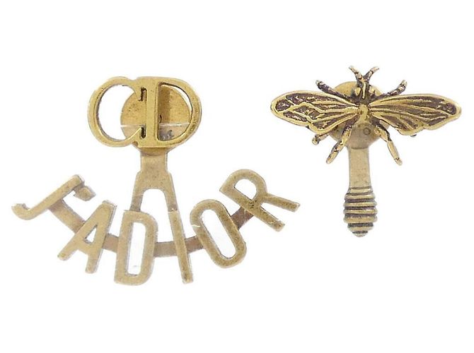 Christian Dior Gold Stecker-Ohrringe Golden