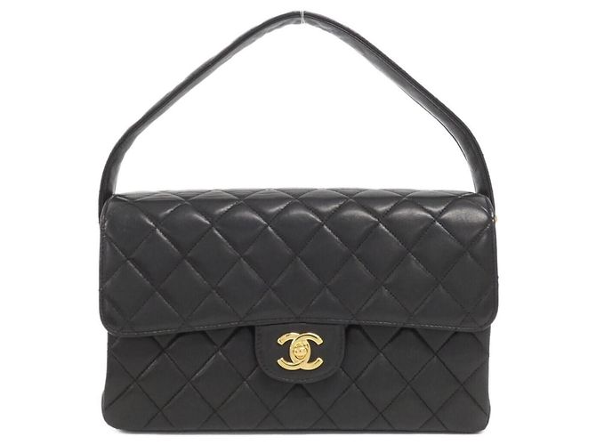 Chanel Handtasche aus schwarzem Lammleder