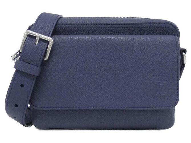 Borsa a tracolla Louis Vuitton LV Aerogram Boarding Messenger Blu navy