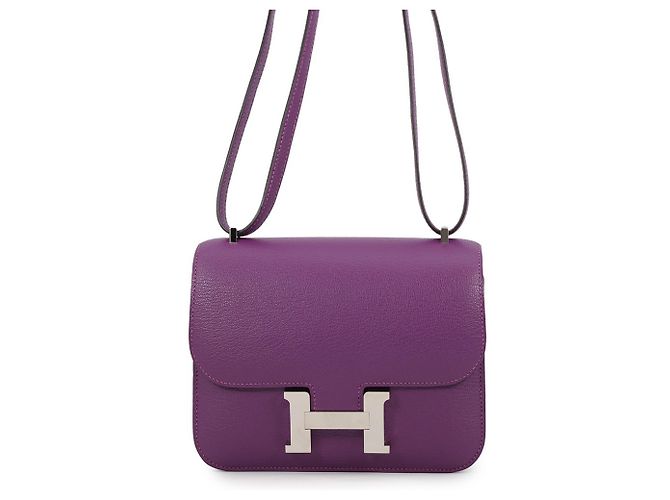 Hermès Borsa a tracolla Hermes Mini Constance 3 Verso Viola scuro