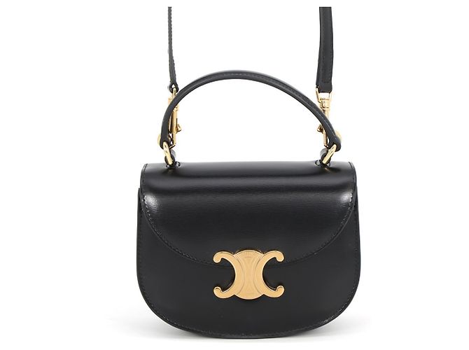 Céline Sac à main Celine Triomphe Mini Buzas Noir