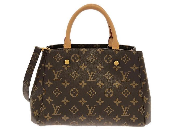 Bolsa Louis Vuitton Monogram Montaigne BB M41055 Marrom