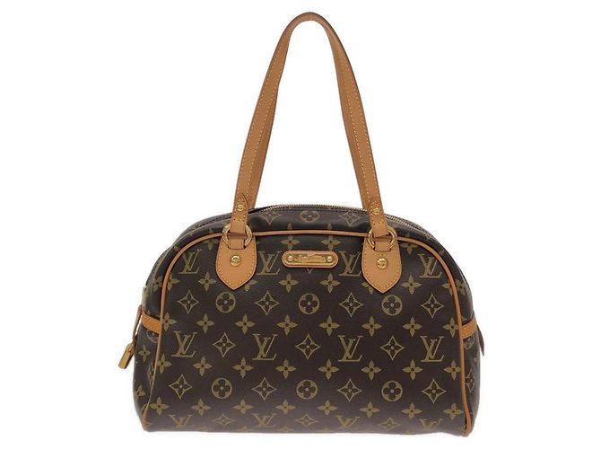 Bolsa de Ombro Louis Vuitton Monogram Montorgueil PM M95565 Marrom
