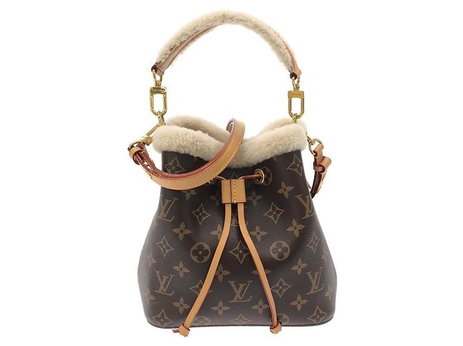 Néonoé Borsa a tracolla Louis Vuitton Monogram Neo Noe BB Marrone Bianco