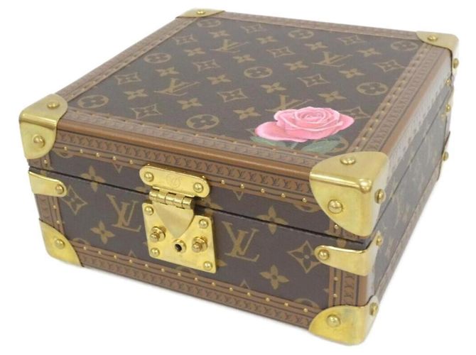 Louis Vuitton Monogram Coffret Joyery Jewelry Case Brown