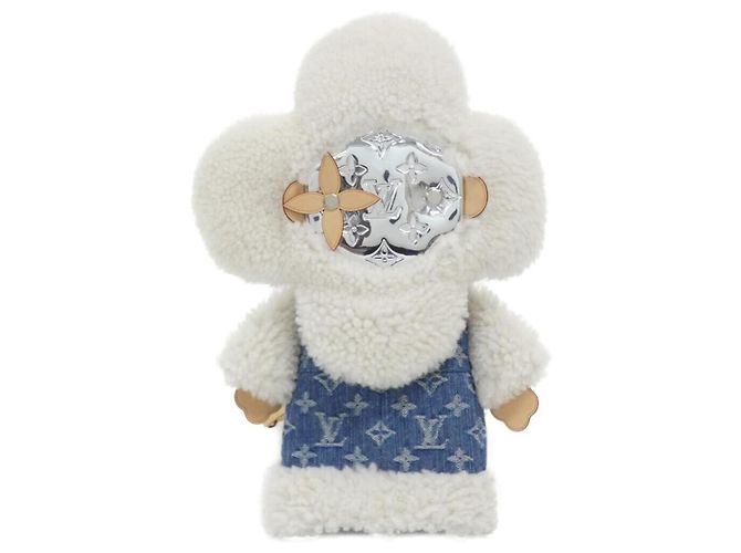 Louis Vuitton Monogram Denim Vivienne Backpack White Blue