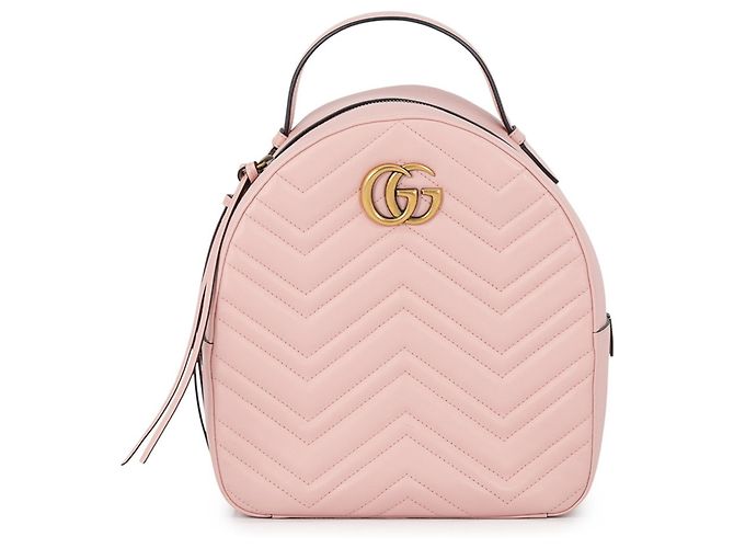 Gucci GG Marmont Leather Backpack Pink