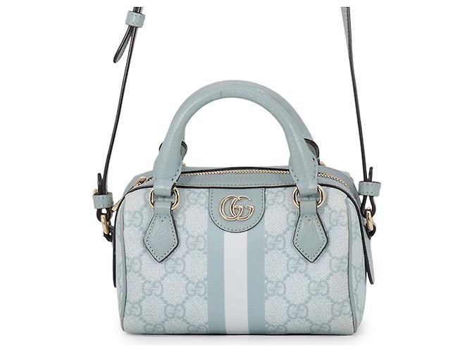 Borsa a tracolla Gucci Ophidia Super Mini Blu chiaro