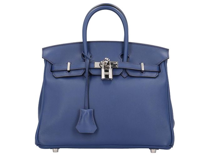 Hermès Borsa Hermes Birkin 25 Blu