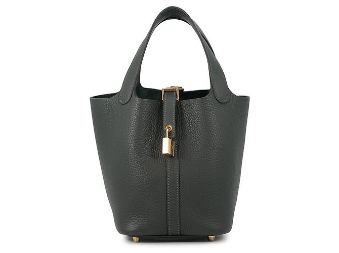 Hermès Sac à main Hermes Picotin Lock PM Vert clair