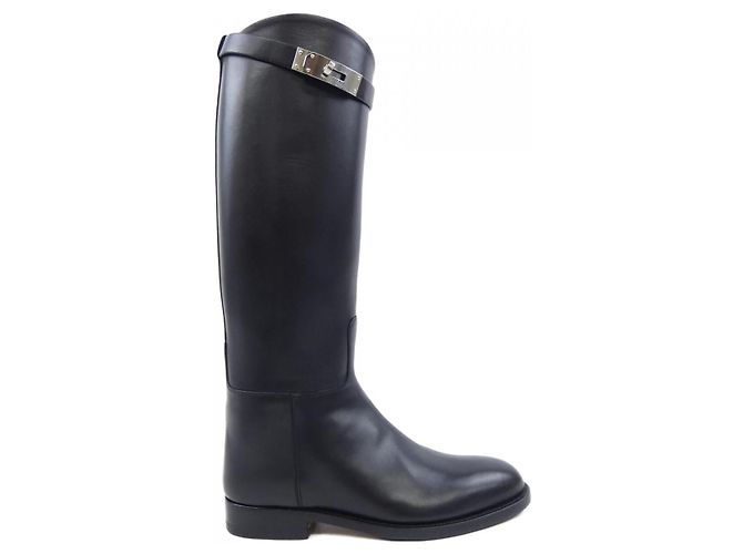 Botas longas Hermès Jumping Box Calf 36.5 Preto