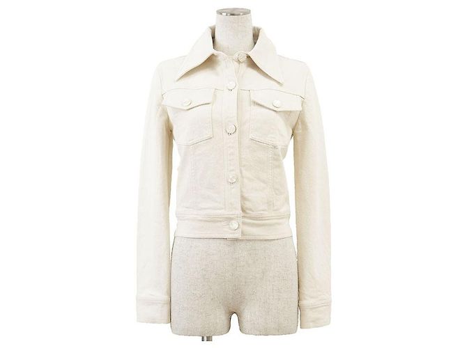 Giacca in denim stretch di cotone Gucci Denim Crudo