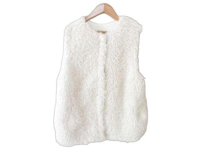 Autre Marque Gilet corto 2way Lohen ECOPEL Bianco