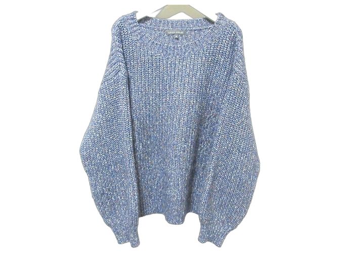Autre Marque Laura Ashley Lurex Strickpullover Blau