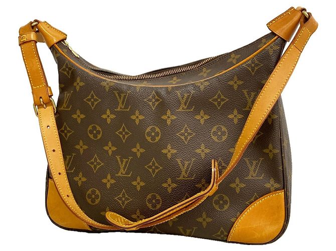 Borsa a tracolla Louis Vuitton Monogram Boulogne 30 Marrone