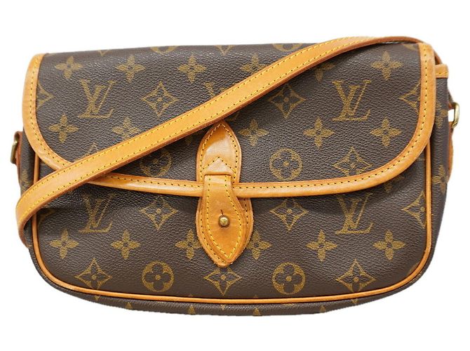Borsa a tracolla Louis Vuitton Monogram Gibeciere PM Marrone