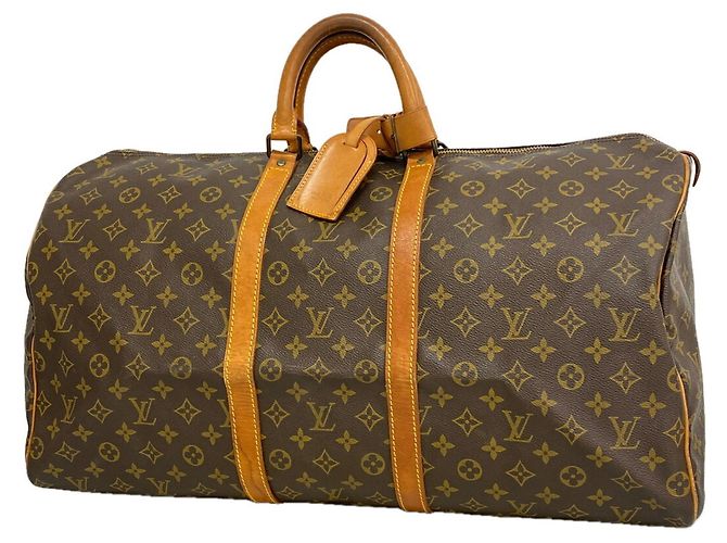 Louis Vuitton Boston Monogram Keepall 55 Marrone