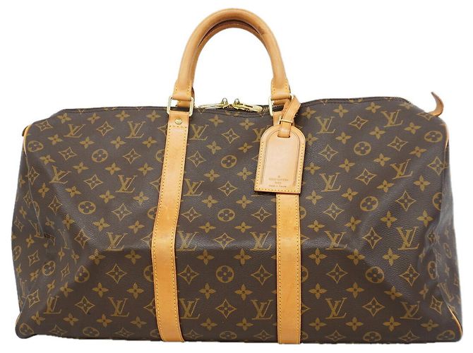Louis Vuitton Boston Monogram Keepall 50 Marrom