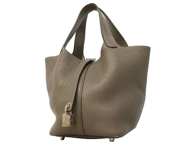 Hermès Bolsa Hermes Picotin Lock PM Cinza