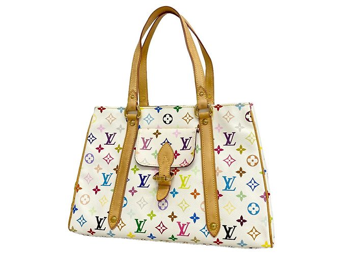 Sac cabas Louis Vuitton Monogram Multicolor Aurelia MM Blanc