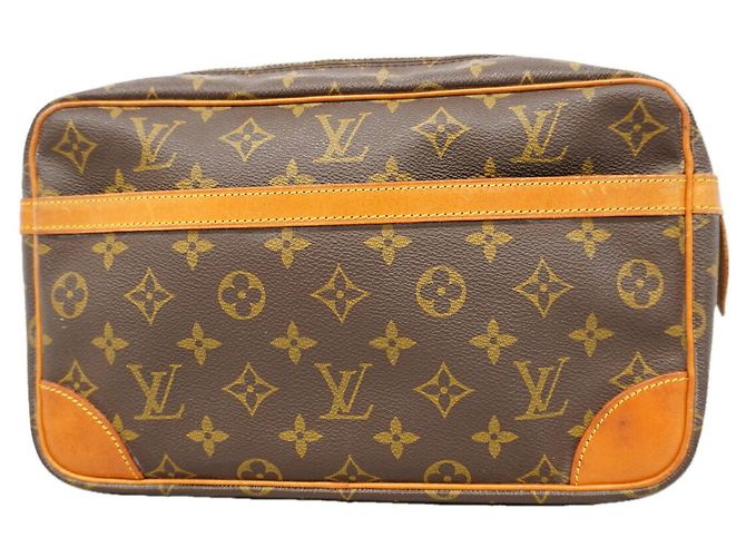 Borsa a Clutch Louis Vuitton Monogram Compiegne 28 Marrone
