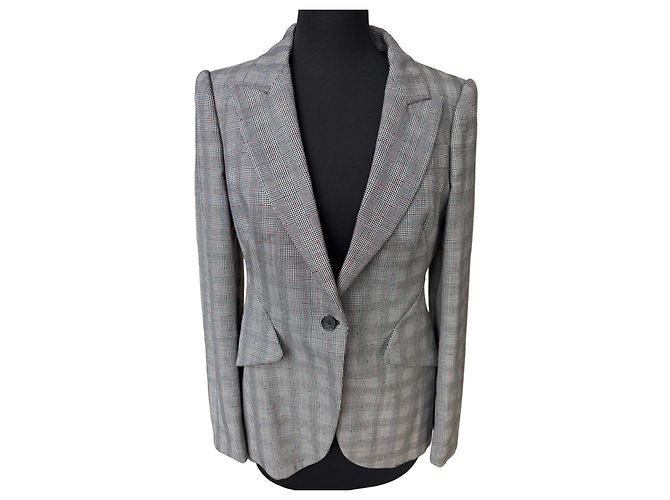 Blazer a quadri da donna Alexander McQueen