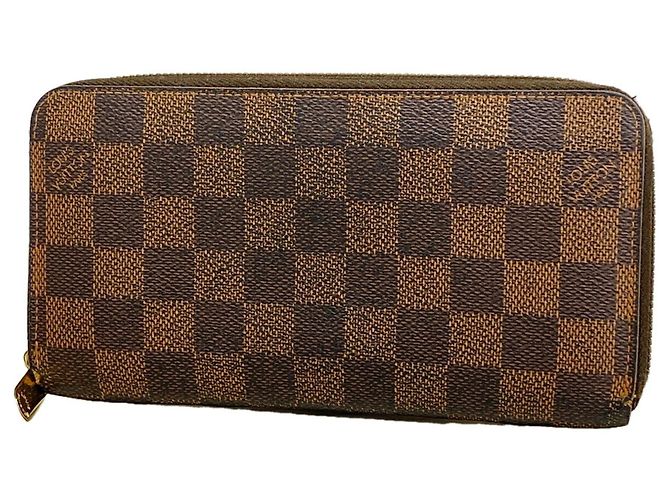 Louis Vuitton Damier Zippy Long Wallet Damier ebene