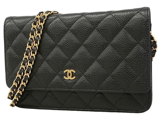 Cartera de hombro con cadena Chanel Matelassé Negro
