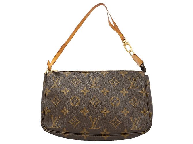 Louis Vuitton Monogram Pochette Accessoires Pouch Braun
