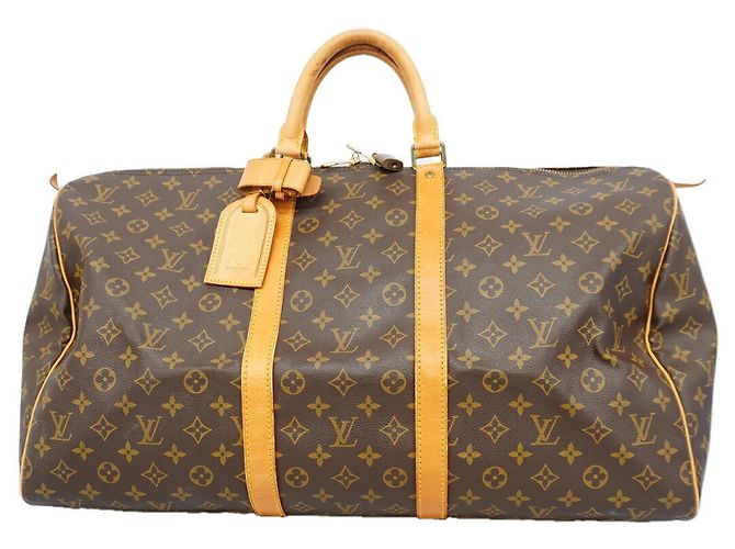 Louis Vuitton Boston Monogram Keepall 55 Marrom