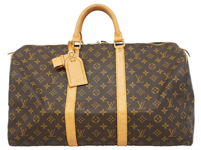 Louis Vuitton Boston Monogram Keepall 50 Marrom