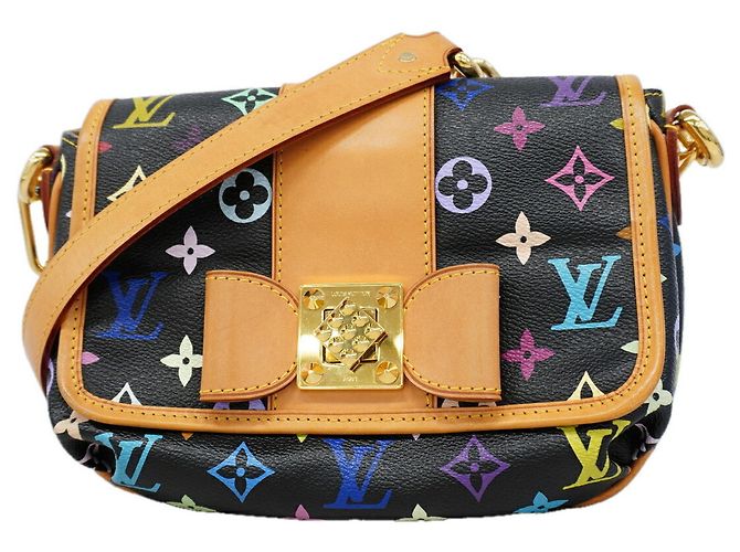 Bolsa de Ombro Louis Vuitton Monogram Multicolor Patty M40306 Noir Preto