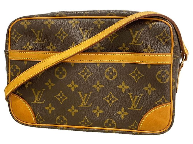 Borsa a tracolla Louis Vuitton Monogram Trocadero 27 Marrone