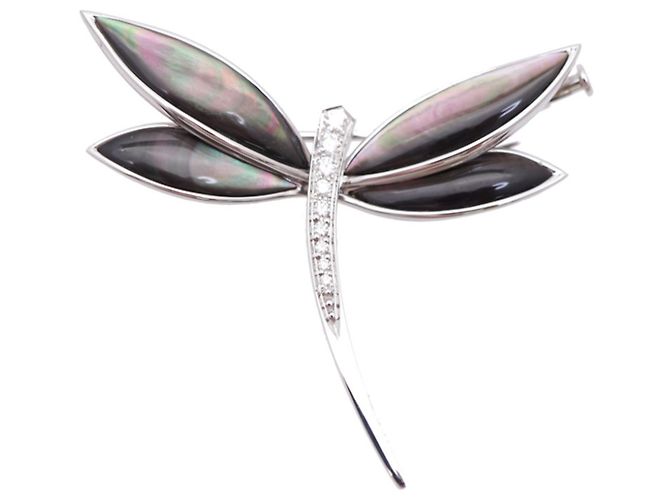 Van Cleef & Arpels Daphne Clip Brosche Schwarz Golden