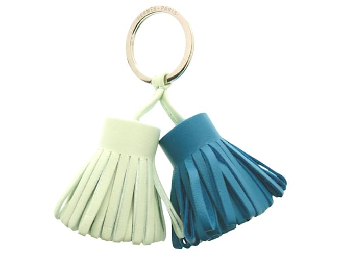 Hermès Hermes Carmen Unodos Agneau Milo Blue Schlüsselanhänger Blau 